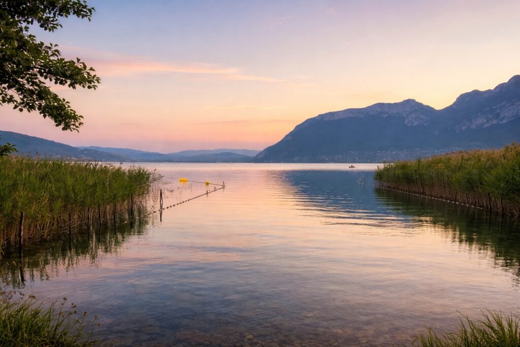 Camping au bord du lac d’Annecy avec accès direct à l’eau